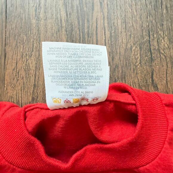 Jerzees Red Neenah Sailboat Embroidered Vintage 90s Tee M - Picture 4 of 6